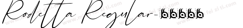 Rodetta Regular字体转换